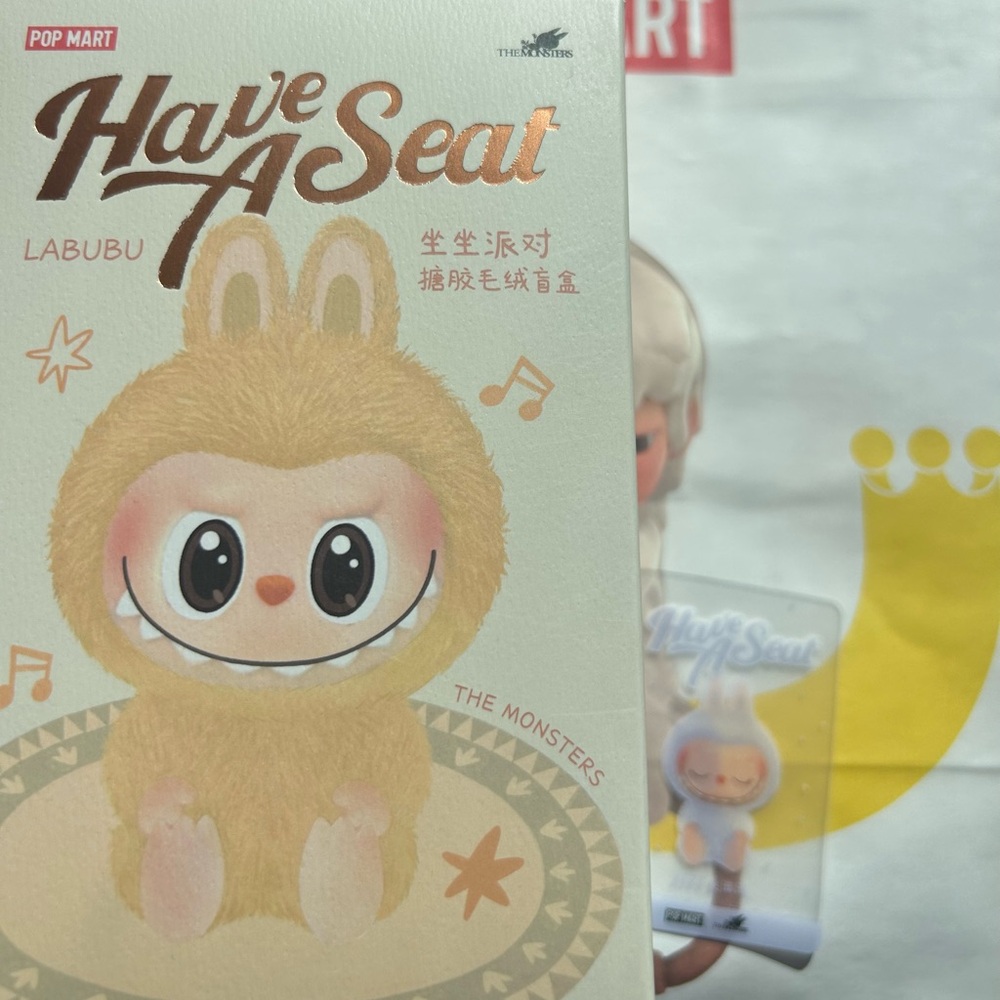 BRAND NEW AUTHENTIC LABUBU have a seat ZIZI 
OPENED BOX card